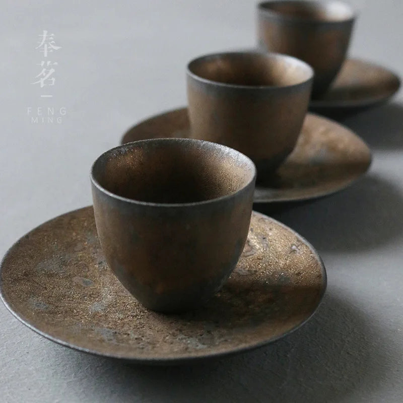 Ceramic coasters - japanese style heat-resistant non-slip mats - tea coasters - cup holders - kung fu tea ceremony accessories Peaceful Pleasures Health and Wellness