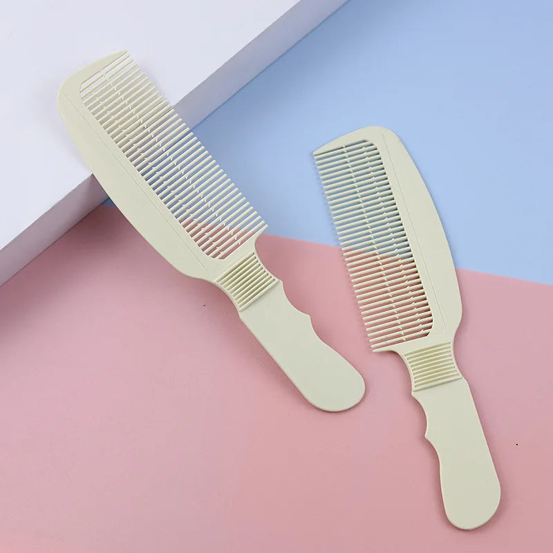 1pcs Shop Professional Hair Clipper Comb Plastic Handle Colorful Hairdressing Tools for Cutting Trimming and Styling Peaceful Pleasures Health and Wellness White
