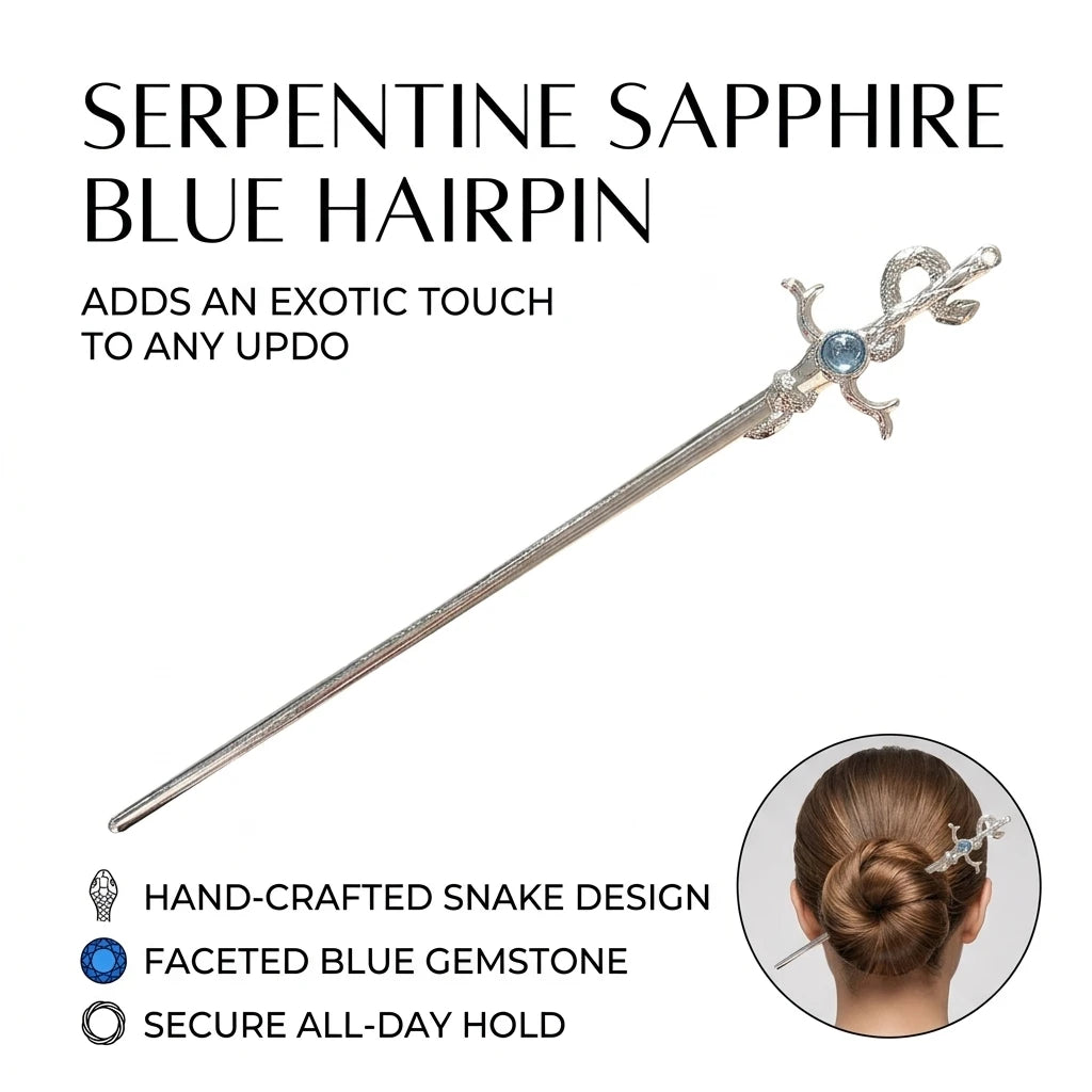 Snake Shaped Moonstones Hairpin With Alloy Base For Classical And Modern Simple Style Peaceful Pleasures Health and Wellness