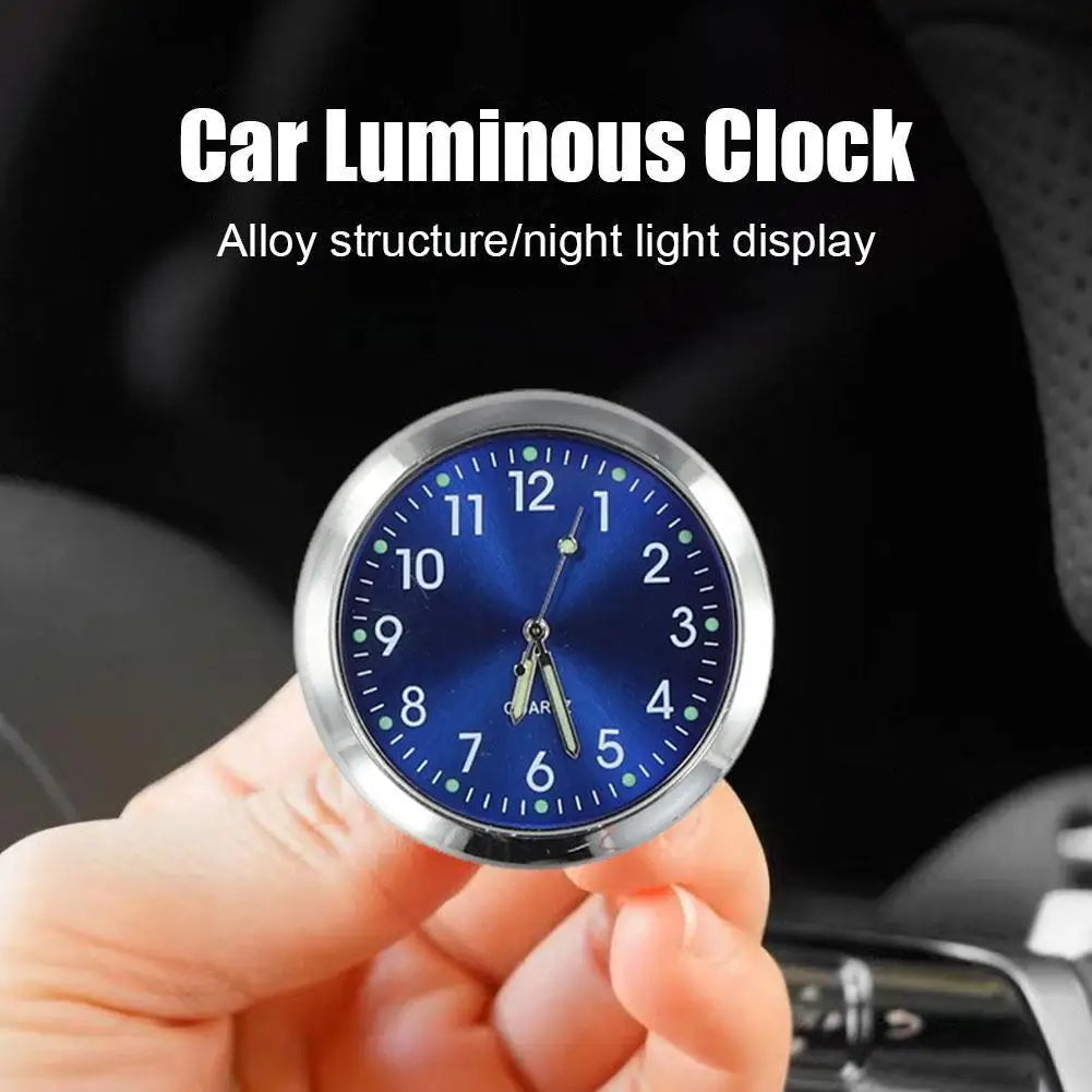 Car Mounted Metal Clock Watch Mechanics Quartz Clocks Mini Digital Clock Stick-on Car Internal With Double-sided Tape Peaceful Pleasures Health and Wellness