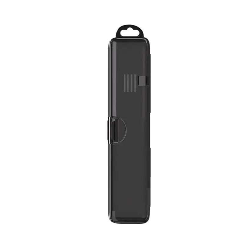 Toothbrush Box Transparent Organizer Case Travel Portable Toothbrush Holder Plastic Toothpaste Box Storage Container Peaceful Pleasures Health and Wellness Gray