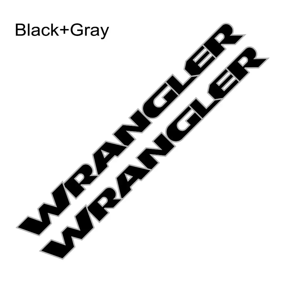 Jeep Wrangler JK JL TJ YJ Hood Vinyl Decal Stickers – 2pc