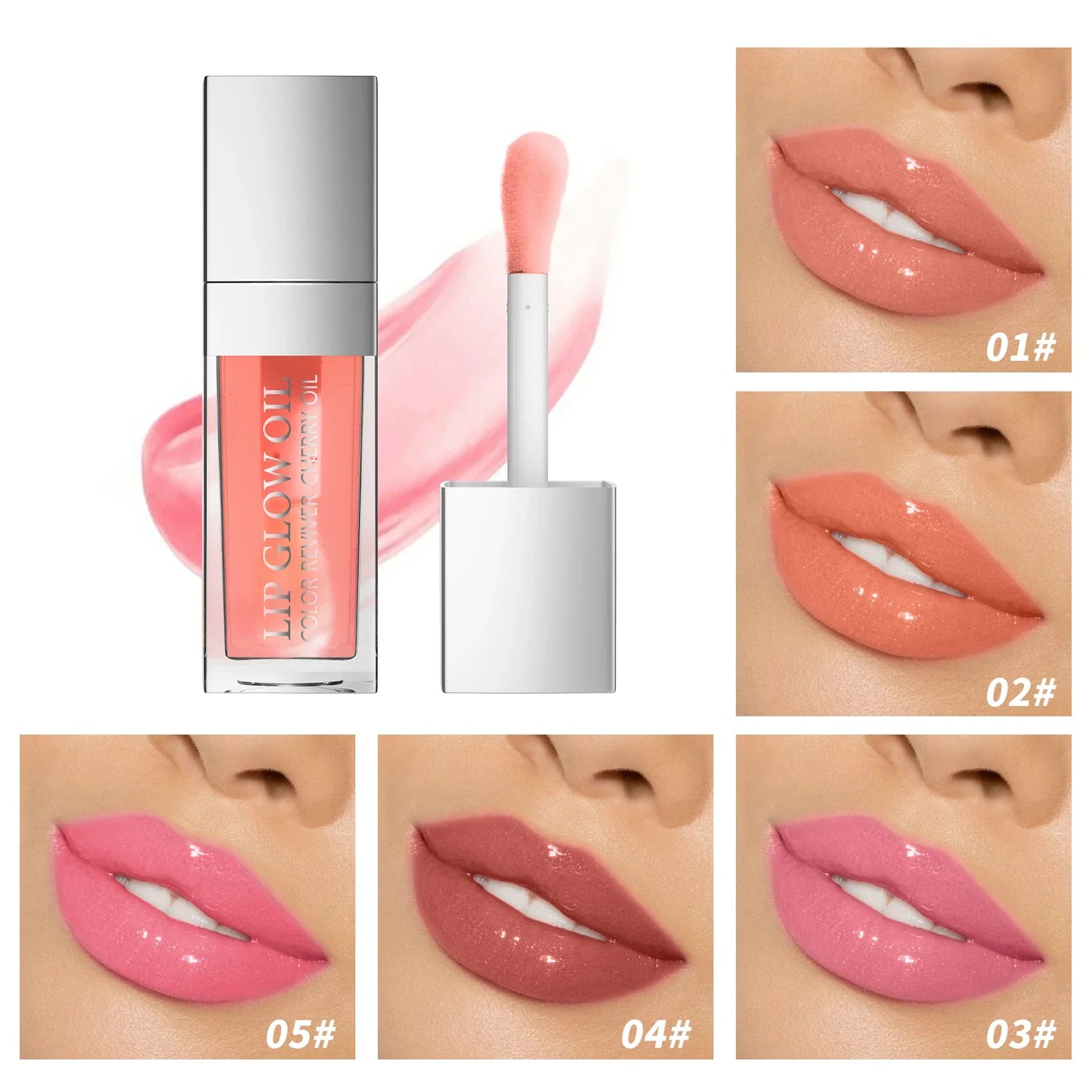 Hello Kiss Crystal Jelly Lip Oil – Plumping Tinted Gloss 8ml