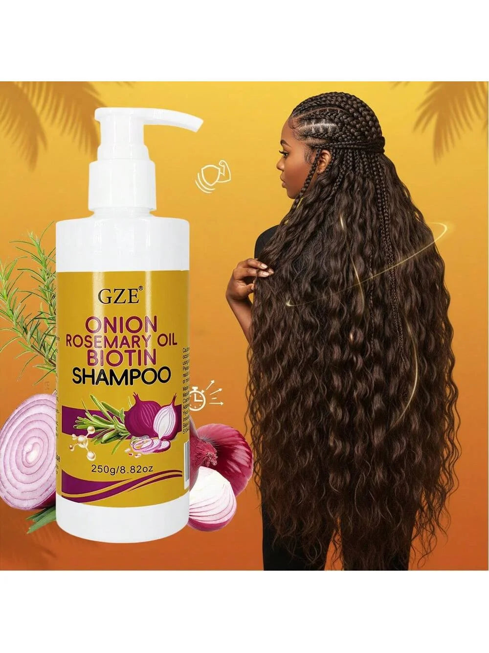 GZE Onion & Biotin Shampoo with Rosemary Oil | All Hair Types