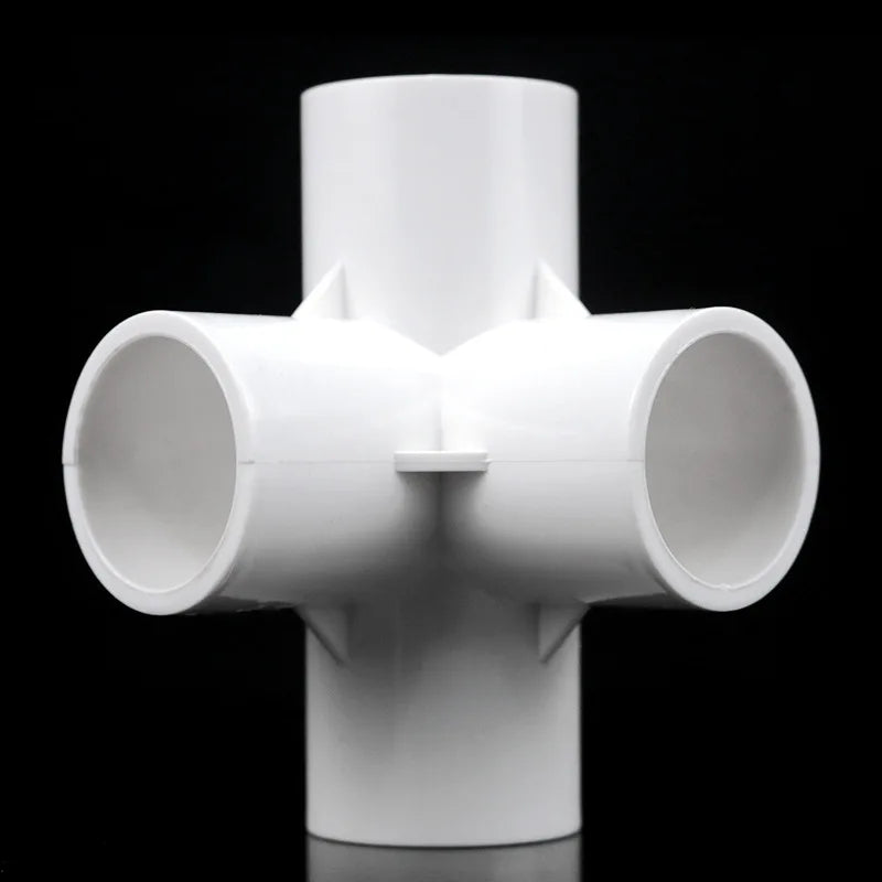 20/25/32/40/50mm PVC Pipe Connector Straight Elbow Tee Cross Joints Water Pipe Adapter 3/4 Ways Supply Joint DIY Accessories Peaceful Pleasures Health and Wellness 4-white 20mm