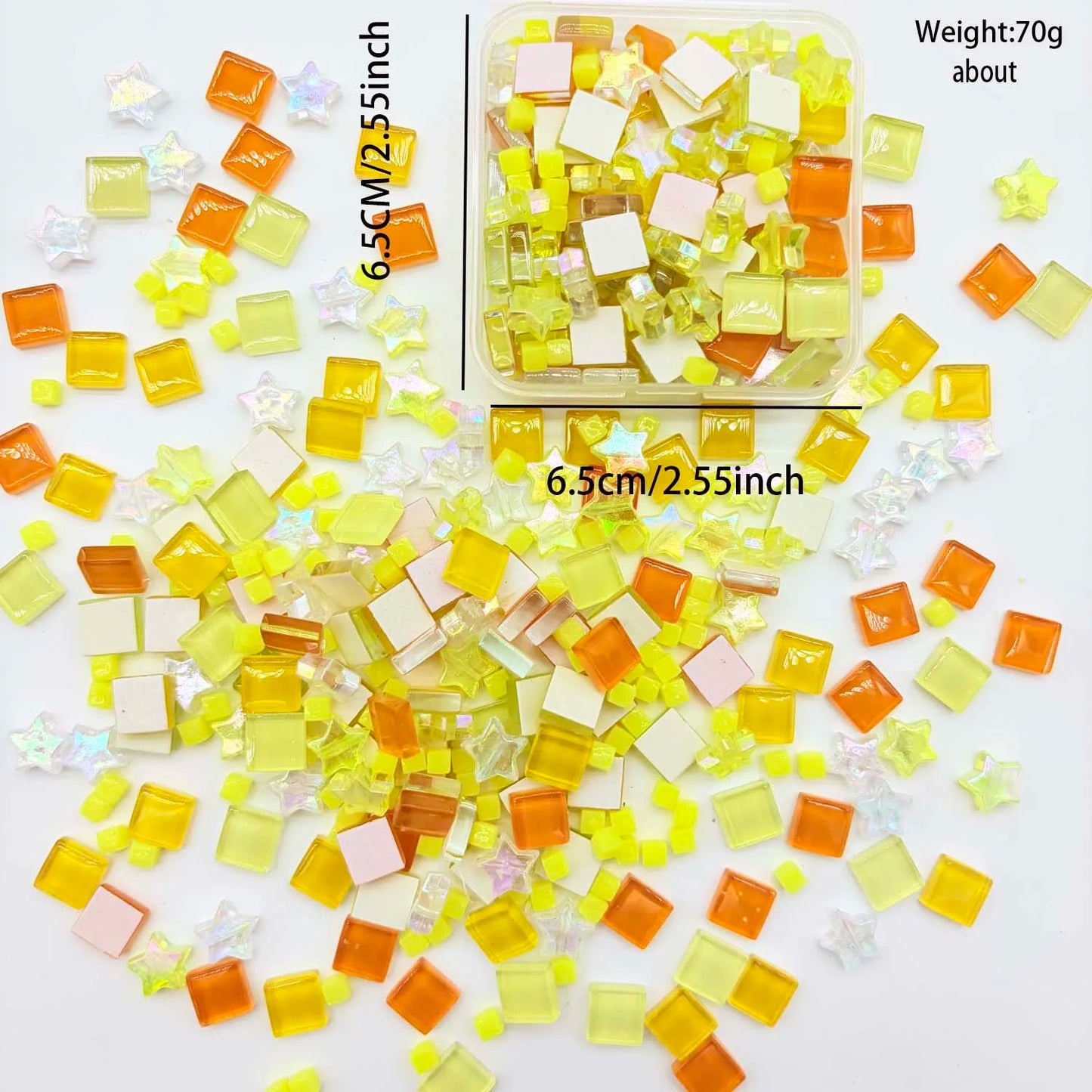 Glitter Multicolor Mosaic Tiles – Crystal Glass Craft Supplies