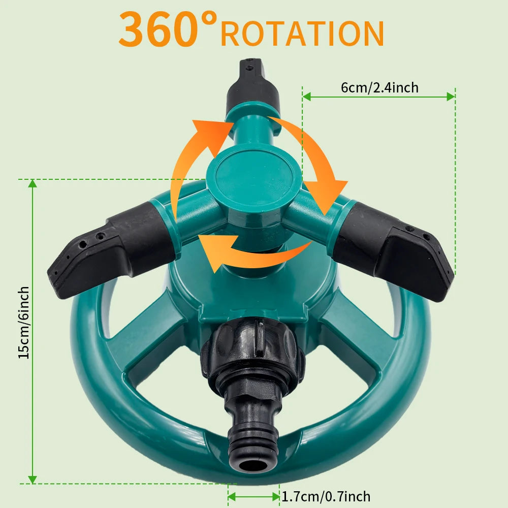 Sprinkler Nozzle 360 Degree Automatic Rotating Water Spray Garden Lawn Automatic Sprinkler Garden Watering Irrigation Supplies Peaceful Pleasures Health and Wellness