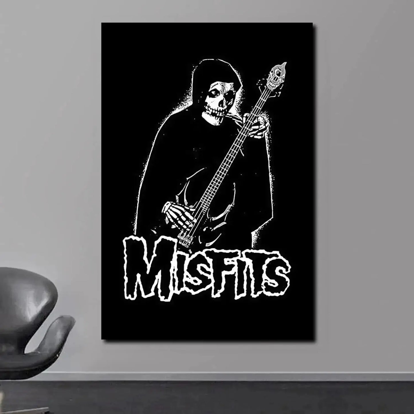 Misfits Hot Poster Horror Punk Rock Music Canvas Painting Wall Art Picture Retro Posters Prints for Bedroom Bar Club Home Decor Peaceful Pleasures Health and Wellness