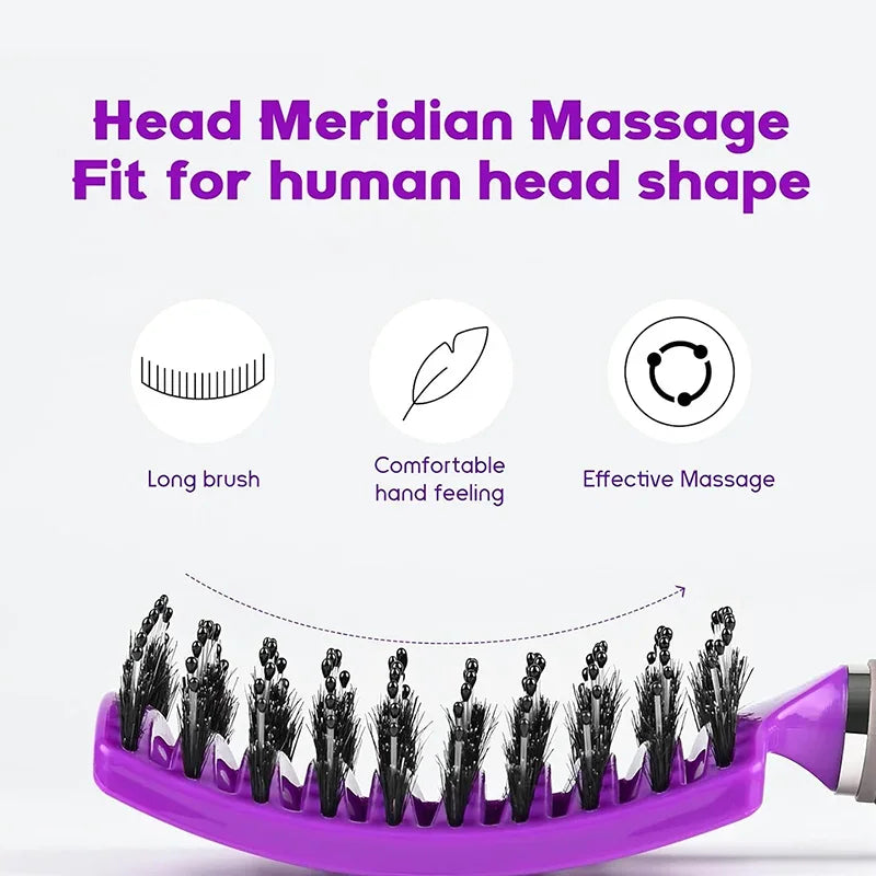 Detangling Hair Brush & Scalp Massage Comb | Nylon Bristles