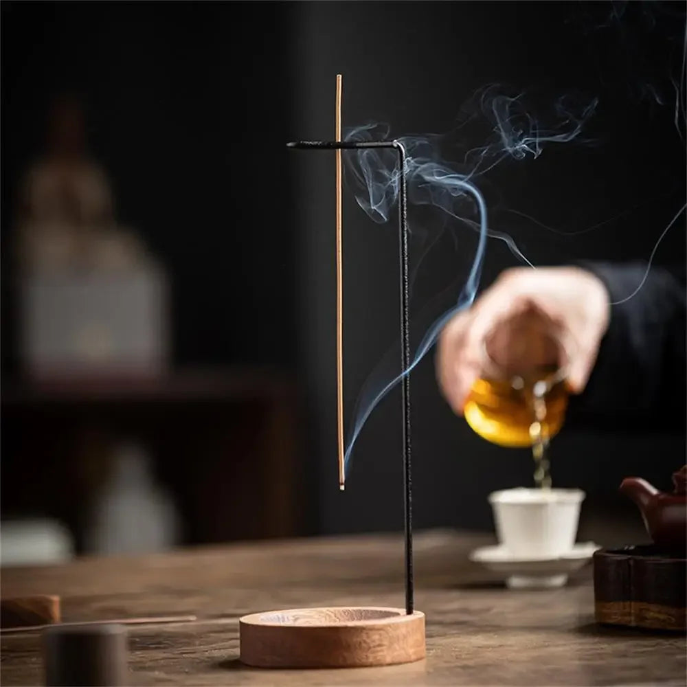 Wooden Upside Down Incense Burner & Stick Holder – Ash Catcher