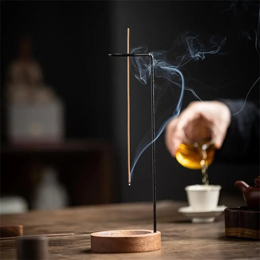 Wooden Upside Down Incense Burner & Stick Holder – Ash Catcher