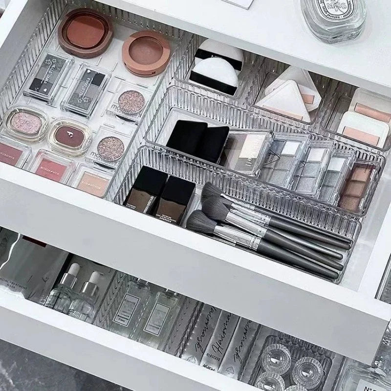 Clear Stackable Acrylic Drawer Organizer Trays – 4 Sizes