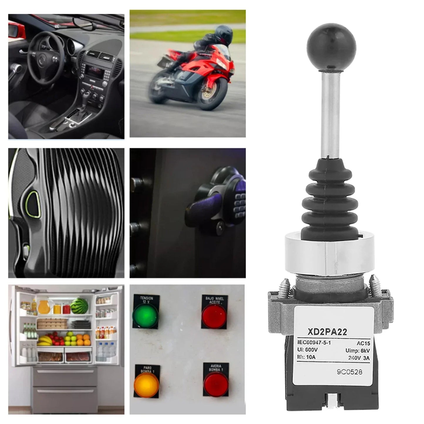 XD2PA22CR 2NO 2-position Spring Return Momentary Joy Stick Joystick