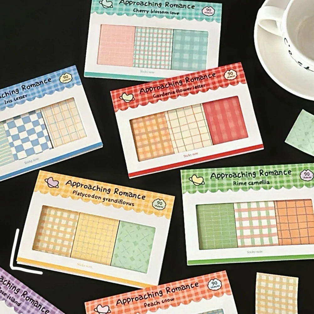 Grid Combination Convenience Sticker Romantic Series Hand Account