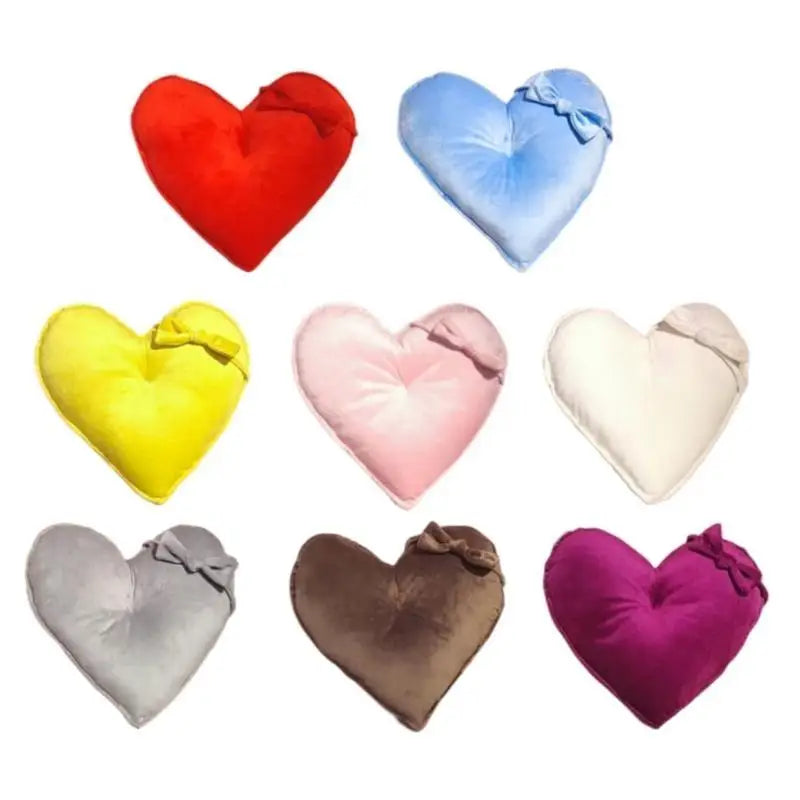 Newborn Baby Photography Props Heart-Shaped Pillow Set 2pc