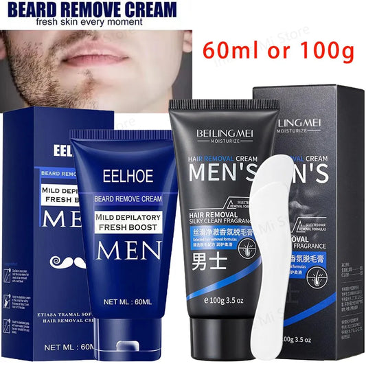 Hair Removal Cream Men And Women Painless Smooth And Refreshing Reshaping Confidence Enjoy Silky Skin 60ml/100g Peaceful Pleasures Health and Wellness