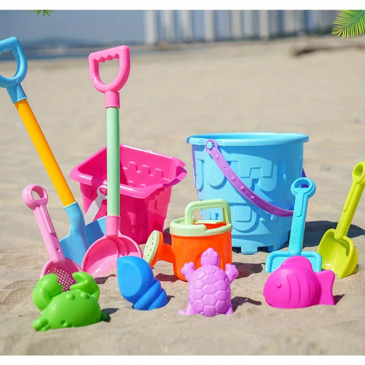 Kids Beach Toy Set | 9/13-Piece Sand Shovel, Bucket & Tools Kids Beach Toy Set Peaceful Pleasures Health and Wellness