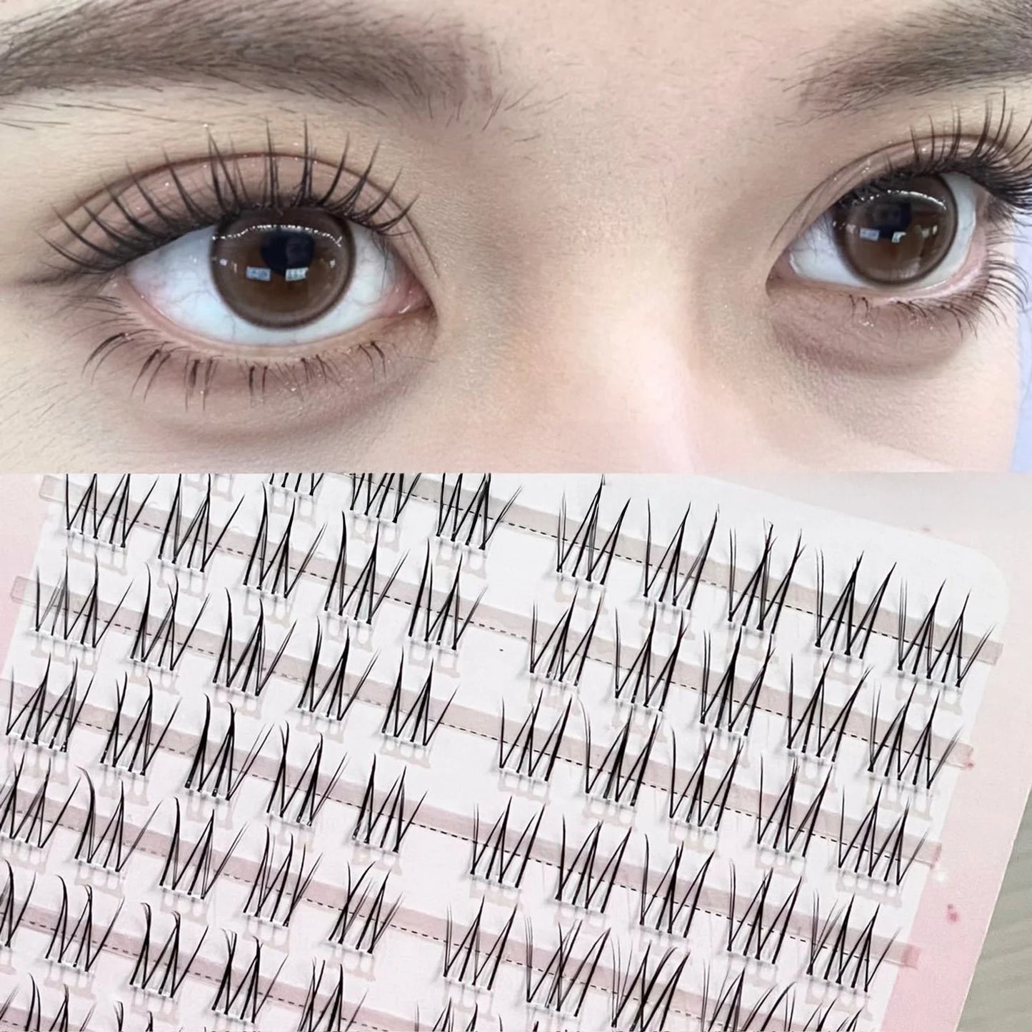 Natural Black Long-lasting Girl Group Fake Lashes 3D Diy Wispy Fluffy Eyelash Extension Perfect Enlarge Your Eyes Makeup Tools Peaceful Pleasures Health and Wellness