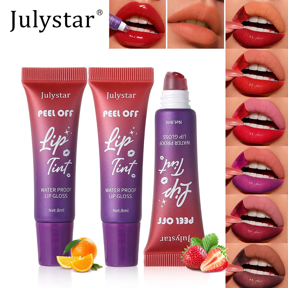 Peel-Off Matte Lip Stain | 6 Colors Waterproof Lip Gloss