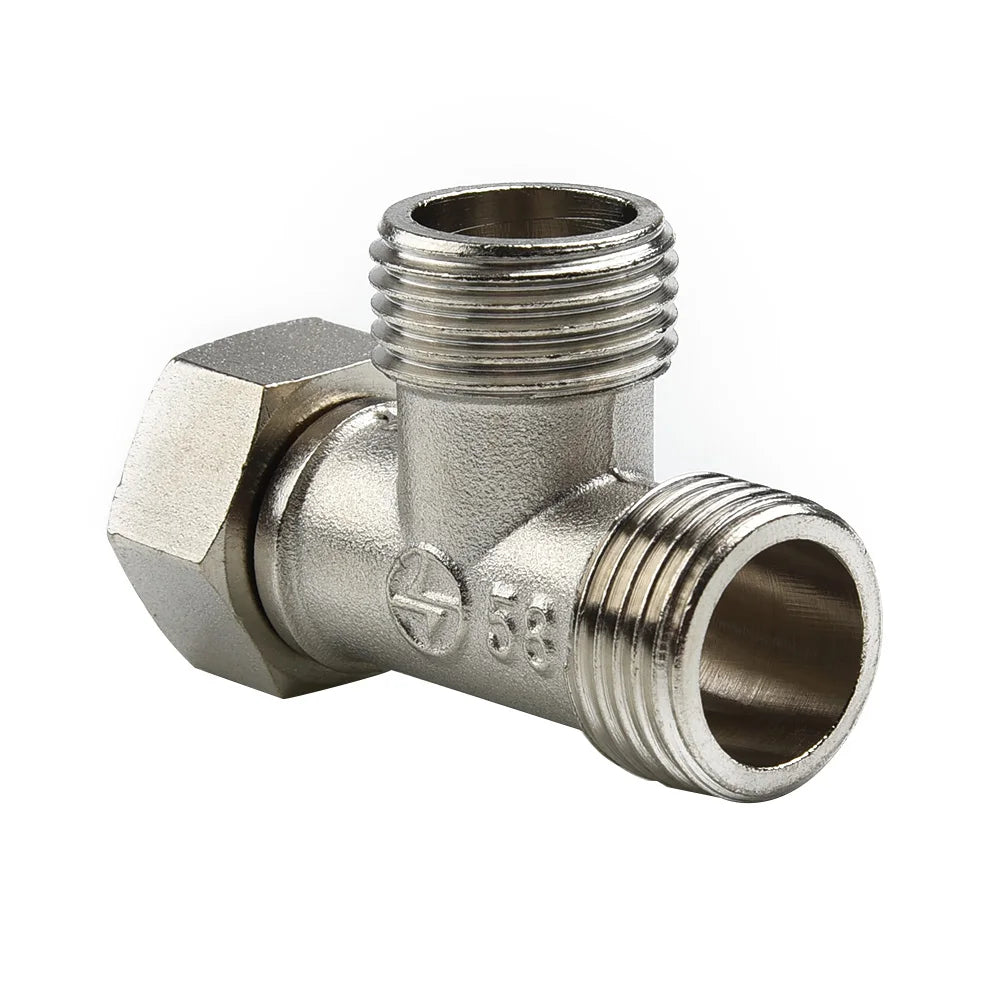Faucet Adapter Copper G1 2 T-valve Kitchen Sink Splitter Diverter