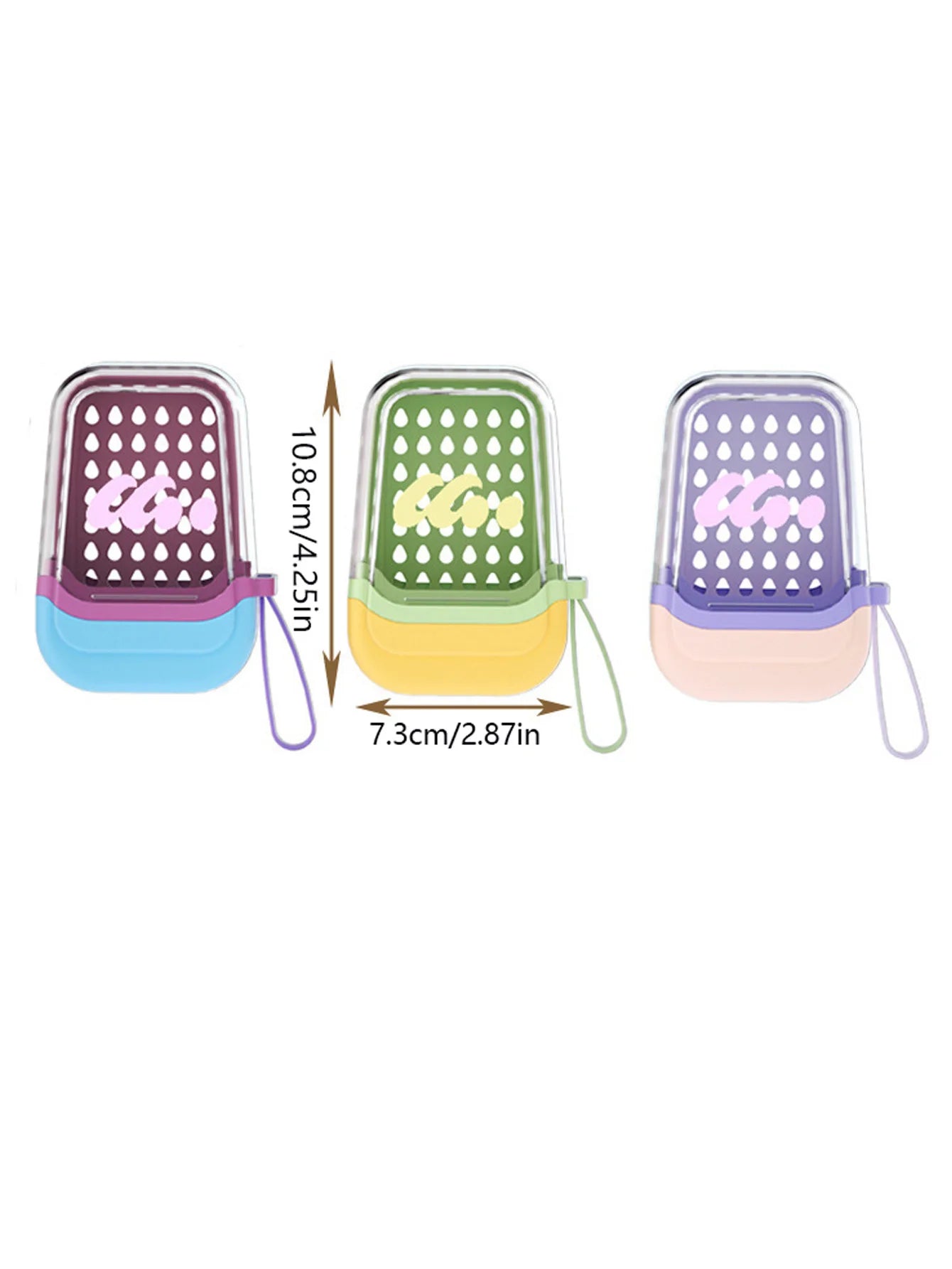 1PCS﻿ Portable Soap Box Leakproof Household Bathroom Drain Tray Bathroom Transparent Soap Box for Outdoor Camping Traveling Peaceful Pleasures Health and Wellness