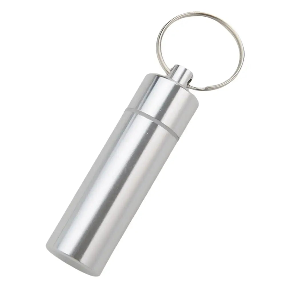 Portable Storage Medicine Box Aluminum Alloy Cotton Swab Holder Waterproof Toothpick Box Travel Camping Pill Storage Organizers Peaceful Pleasures Health and Wellness M