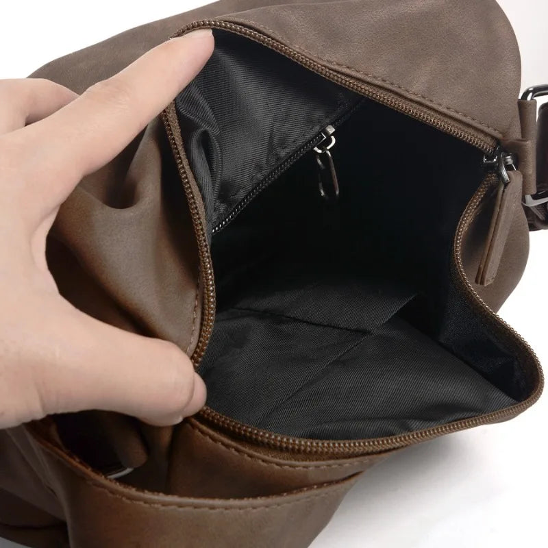 Men's Cylinder Crossbody Bag | Korean Minimalist Sling Crossbody Sling Bag Peaceful Pleasures Health and Wellness