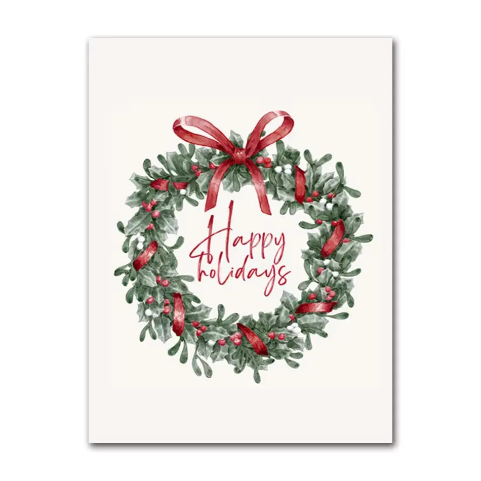 Christmas Elk Snow Canvas Wall Art | Winter Scenic Poster Canvas Wall Art Peaceful Pleasures Health and Wellness ZLH5440 40x50cm No Frame