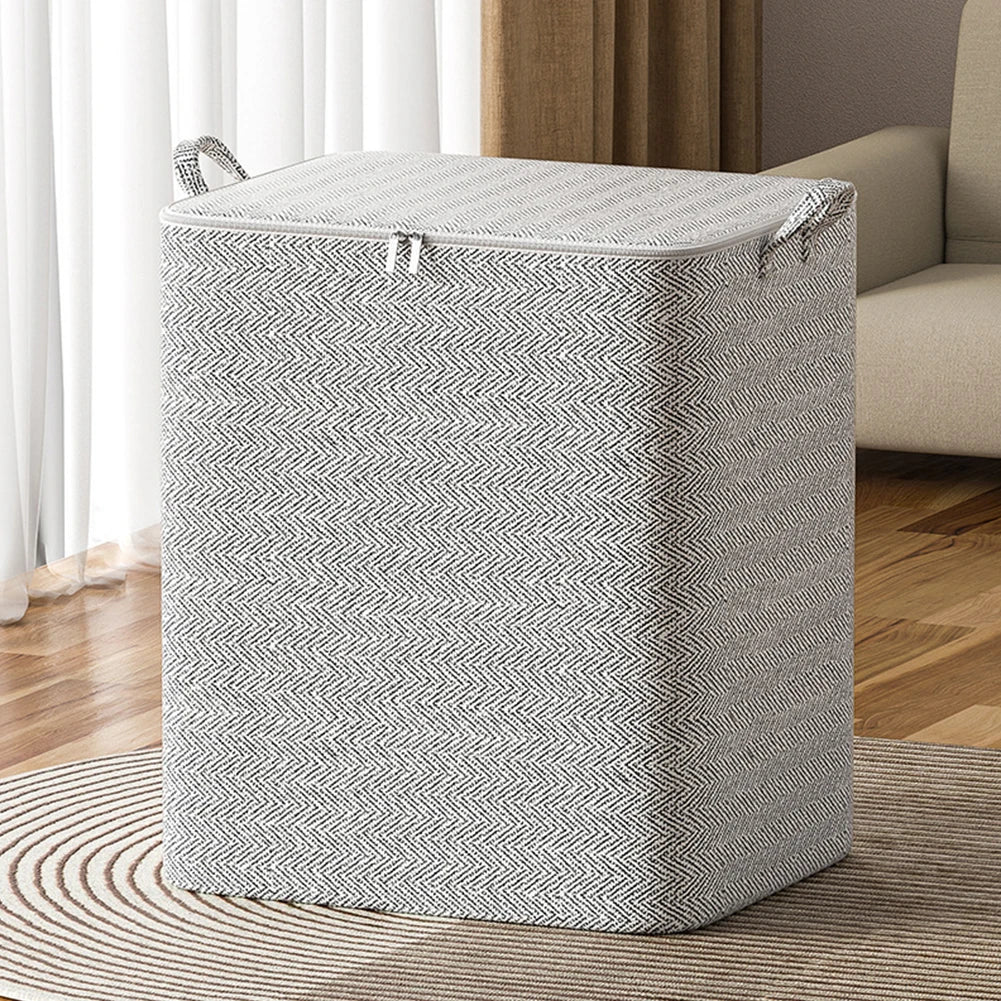 Foldable Clothes Storage Baskets with Zipper & Handle Peaceful Pleasures Health and Wellness