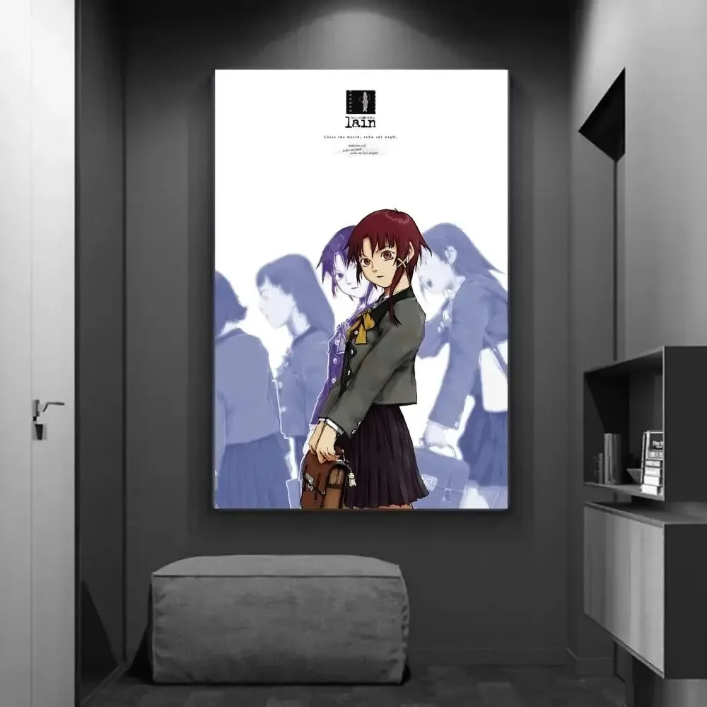 Serial Experiments Lain Anime Canvas Poster | Retro Wall Art