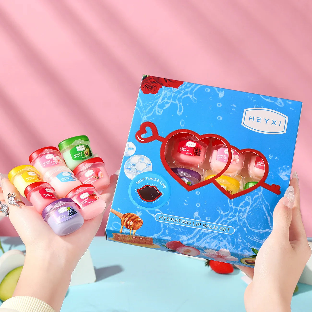 16-Piece Fruit Lip Balm Set | Moisturizing Lip Plumper & Skin Care