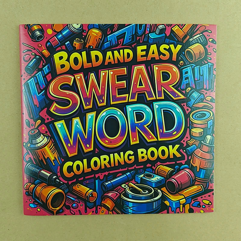 Adult Stress-relief Swear-word Coloring Book Fun Doodle Thick Lines