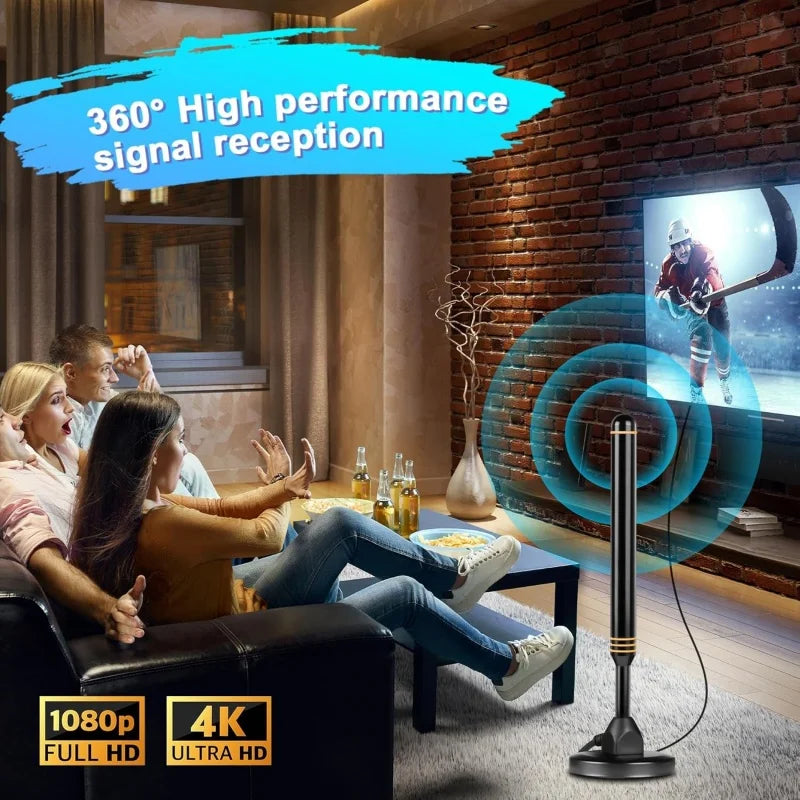 Indoor/Outdoor Digital TV Antenna DVB-T2 DTMB Suction Cup