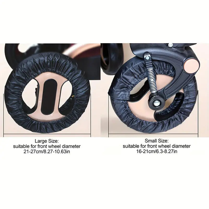 4PCS Stroller Wheel Covers Dustproof Durable Baby Umbrella Wheel Protector Set Easy Disassemble Practical Accessories Peaceful Pleasures Health and Wellness