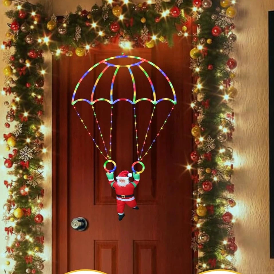 Santa Parachute Christmas Lights – Multicolor Indoor & Outdoor