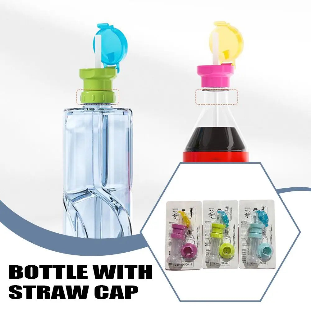 New Upgraded Mineral Water Bottle Cap With Straw Adapter Anti-Choke Leak-Proof For Baby Kids Portable Storage Bottle Accessories Peaceful Pleasures Health and Wellness