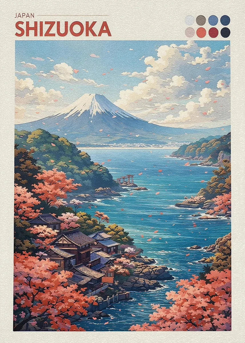 Japan Autumn Cityscape Posters Yokohama Shizuoka Hakodate Modern Prints Canvas Painting Wall Art Picture Home Living Room Decor Peaceful Pleasures Health and Wellness