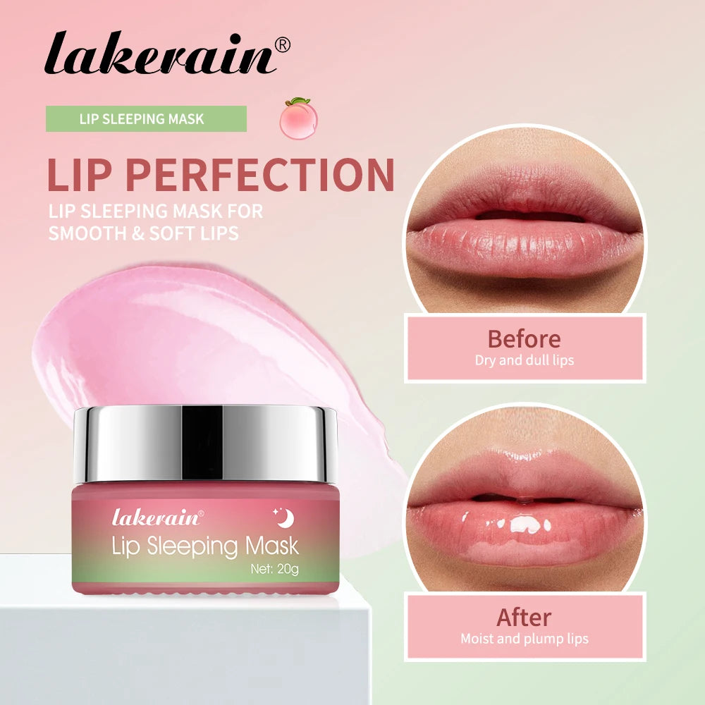 Lip Sleeping Mask Peach Moisturizing And Collagen Enhancing Restores Hydrates And Volumizes Dry And Chapped Lips Care Products Peaceful Pleasures Health and Wellness