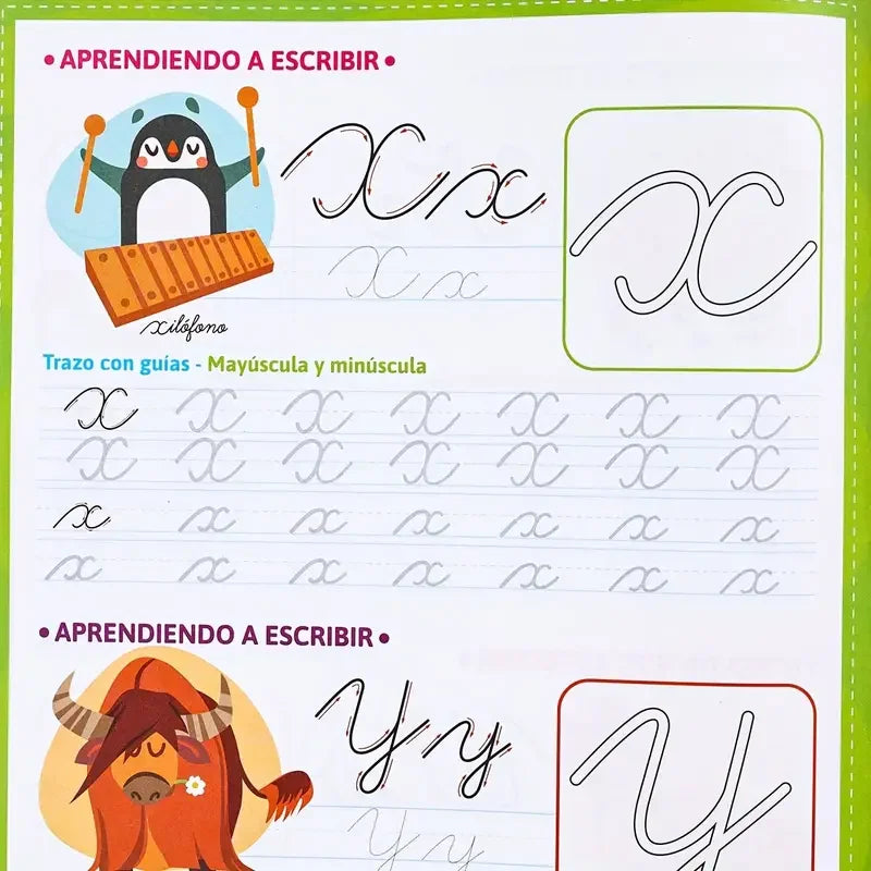16-Page Alphabet ABC Sight Words Cursive Handwriting Practice Spanish