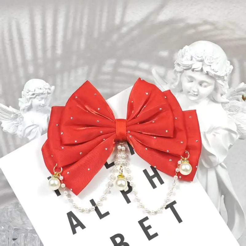 Rhinestone Bow Hair Clip for Girls – Princess Party Accessory