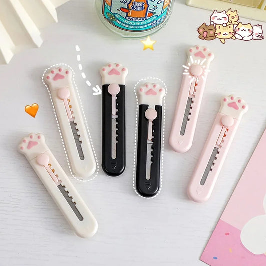 Cute Cat Paw Mini Utility Knife – Box Cutter & Letter Opener Mini Utility Knife Peaceful Pleasures Health and Wellness