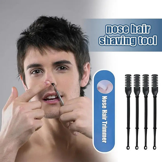 Manual Nose Hair Trimmer for Men Portable Nose Hair Cutter Scissors Nostril Cleaning Safe Easy Use Home Travel Daily Grooming Peaceful Pleasures Health and Wellness