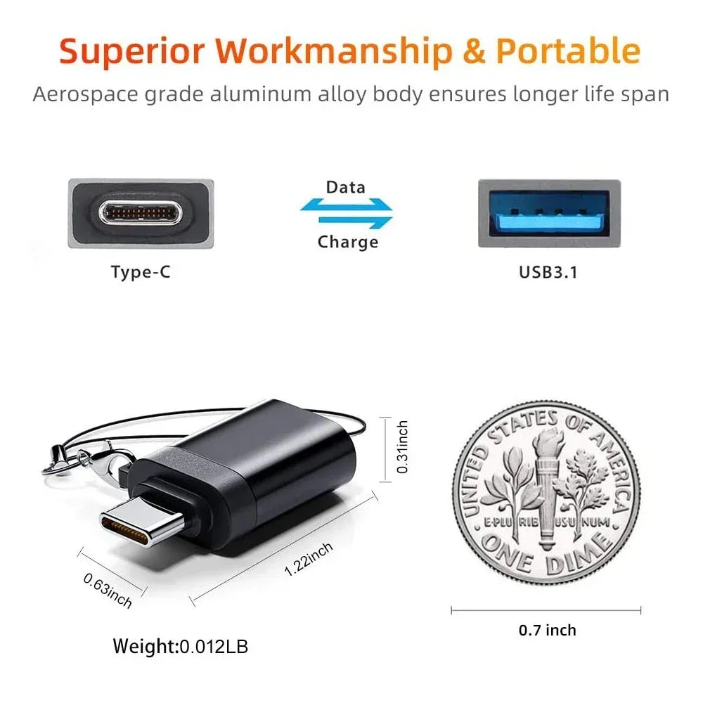 5PCS OTG USB 3.0 To Type C Adapter Type C Male To USB Female Converter for Laptop Macbook Xiaomi Samsung OTG Connector Peaceful Pleasures Health and Wellness