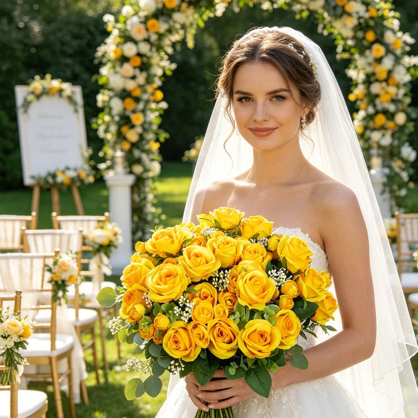 Artificial Silk Rose Bouquet | Wedding & Home Décor Flowers