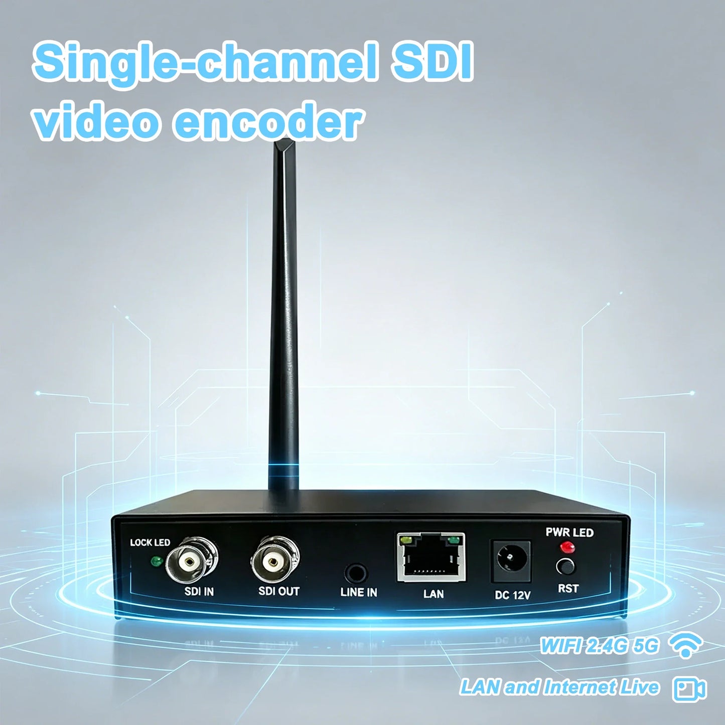 SDI Video Encoder RTMP HLS UDP-TS | Dual-Band Wi-Fi Loop-Out