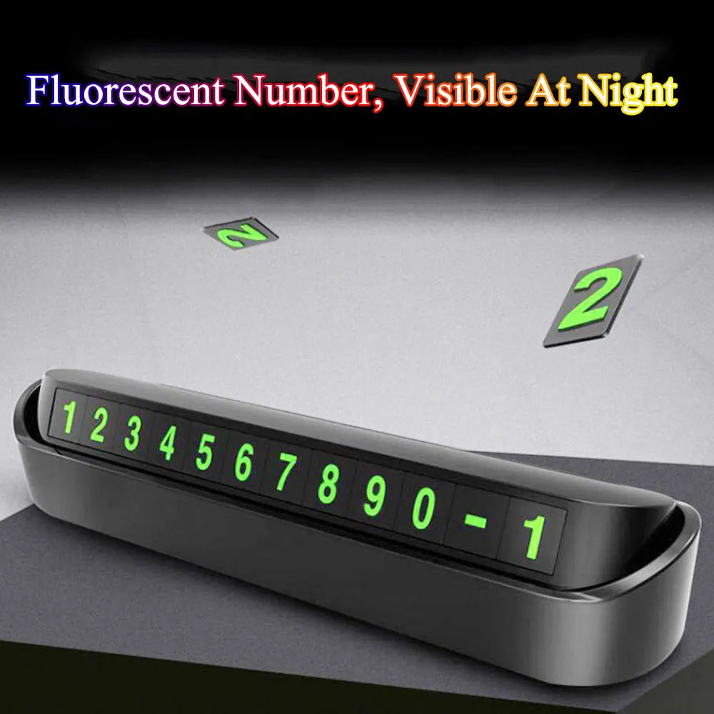Car Phone Number Card Temporary Parking Card Plate Telephone Number Car Park Stop Automobile Accessories Car-styling 13x2.5cm Peaceful Pleasures Health and Wellness