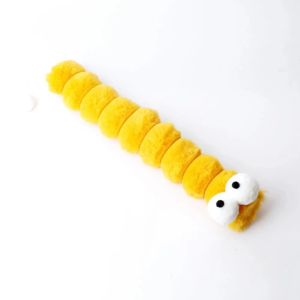 Caterpillar Catnip Kick Toy – Interactive Plush Chew Toy for Cats