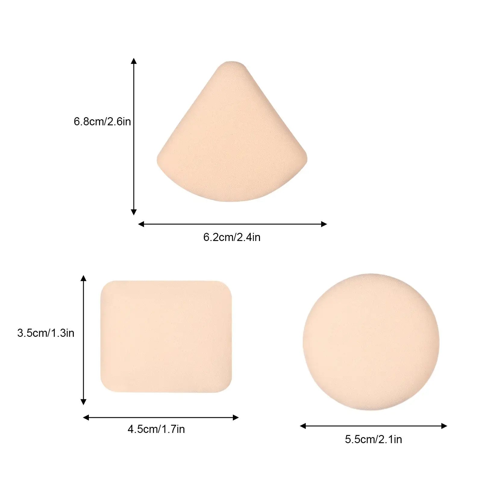 1Pcs Triangle Powder Puff For Loose Powder Liquid Cosmetic Soft Plush Powder Puff Makeup Foundation Puff Makeup Tool Peaceful Pleasures Health and Wellness