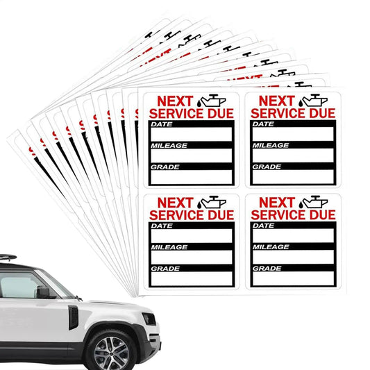 40-Pack Oil Change Reminder Stickers for Windshield | 2x2 In Car Maintenance Sticker Peaceful Pleasures Health and Wellness