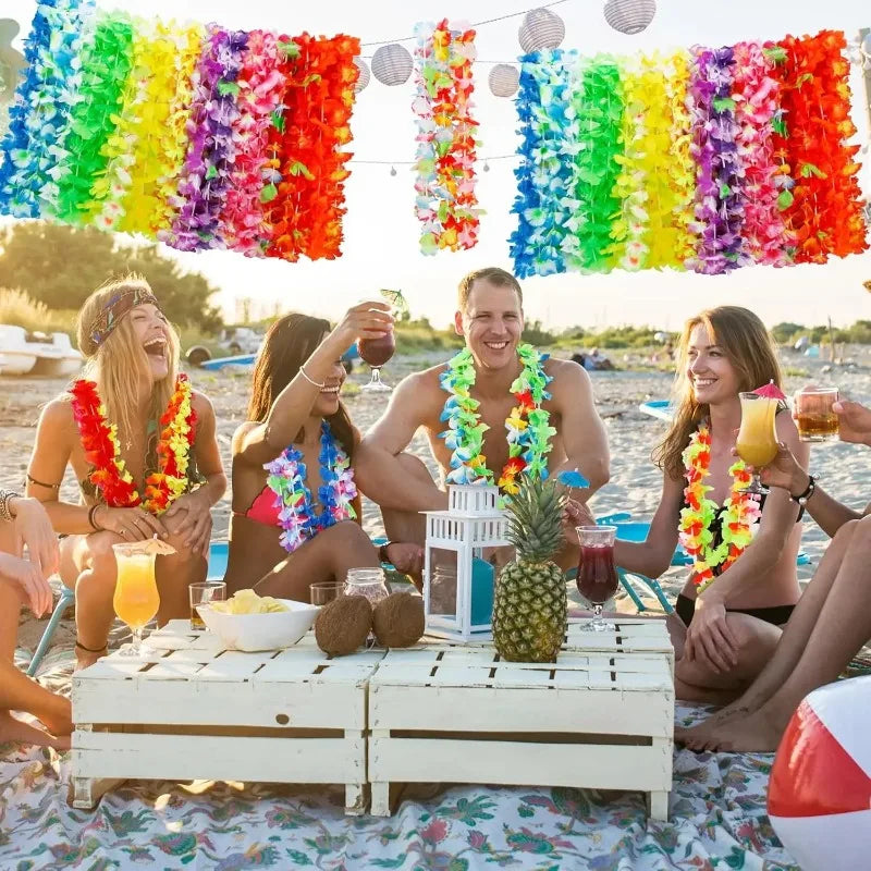 Hawaiian Lei Necklaces 12–60 Pack | Luau Party Favors